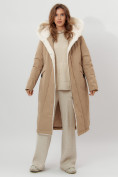Купить Пальто утепленное женское зимние горчичного цвета 112288G, фото 8