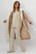 Купить Пальто утепленное женское зимние горчичного цвета 112288G, фото 7
