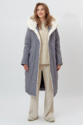 Купить Пальто утепленное женское зимние серого цвета 112288Sr