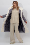 Купить Пальто утепленное женское зимние серого цвета 112288Sr, фото 5