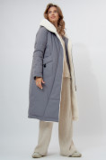 Купить Пальто утепленное женское зимние серого цвета 112288Sr, фото 6
