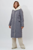 Купить Пальто утепленное женское зимние серого цвета 112288Sr, фото 8