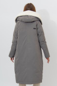 Купить Пальто утепленное женское зимние темно-серого цвета 112288TC, фото 6