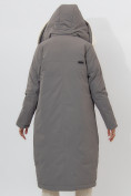 Купить Пальто утепленное женское зимние темно-серого цвета 112288TC, фото 14