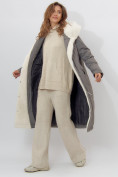 Купить Пальто утепленное женское зимние темно-серого цвета 112288TC, фото 7