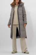 Купить Пальто утепленное женское зимние бирюзового цвета 113135Br, фото 10