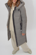 Купить Пальто утепленное женское зимние бирюзового цвета 113135Br, фото 14