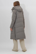 Купить Пальто утепленное женское зимние бирюзового цвета 113135Br, фото 13
