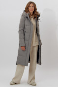 Купить Пальто утепленное женское зимние бирюзового цвета 113135Br, фото 16