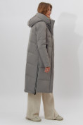 Купить Пальто утепленное женское зимние бирюзового цвета 113135Br, фото 18