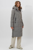 Купить Пальто утепленное женское зимние бирюзового цвета 113135Br, фото 2