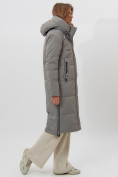 Купить Пальто утепленное женское зимние бирюзового цвета 113135Br, фото 3