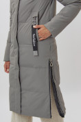 Купить Пальто утепленное женское зимние бирюзового цвета 113135Br, фото 5