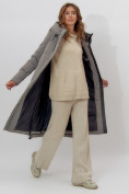 Купить Пальто утепленное женское зимние бирюзового цвета 113135Br, фото 9