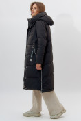 Купить Пальто утепленное женское зимние черного цвета 113135Ch, фото 4
