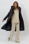 Купить Пальто утепленное женское зимние черного цвета 113135Ch, фото 12