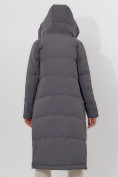 Купить Пальто утепленное женское зимние темно-серого цвета 113135TC, фото 15