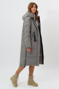 Купить Пальто утепленное женское зимние бирюзового цвета 113151Br, фото 14