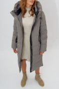 Купить Пальто утепленное женское зимние бирюзового цвета 113151Br, фото 9