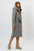 Купить Пальто утепленное женское зимние бирюзового цвета 113151Br, фото 2