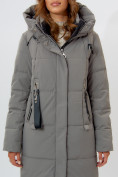 Купить Пальто утепленное женское зимние бирюзового цвета 113151Br, фото 5