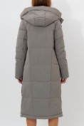 Купить Пальто утепленное женское зимние бирюзового цвета 113151Br, фото 11