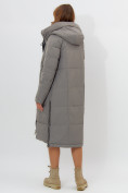 Купить Пальто утепленное женское зимние бирюзового цвета 113151Br, фото 16