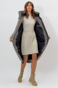 Купить Пальто утепленное женское зимние бирюзового цвета 113151Br, фото 12