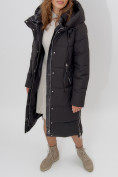 Купить Пальто утепленное женское зимние черного цвета 113151Ch, фото 11