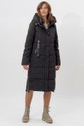 Купить Пальто утепленное женское зимние черного цвета 113151Ch, фото 12