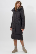 Купить Пальто утепленное женское зимние черного цвета 113151Ch, фото 13