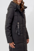 Купить Пальто утепленное женское зимние черного цвета 113151Ch, фото 18