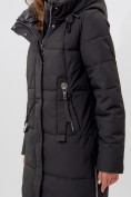 Купить Пальто утепленное женское зимние черного цвета 113151Ch, фото 19