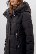 Купить Пальто утепленное женское зимние черного цвета 113151Ch, фото 20