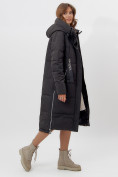 Купить Пальто утепленное женское зимние черного цвета 113151Ch, фото 3