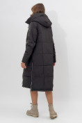 Купить Пальто утепленное женское зимние черного цвета 113151Ch, фото 6