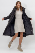 Купить Пальто утепленное женское зимние черного цвета 113151Ch, фото 7