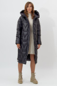 Купить Пальто утепленное женское зимние черного цвета 11373Ch, фото 2