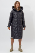 Купить Пальто утепленное женское зимние черного цвета 11373Ch