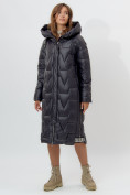 Купить Пальто утепленное женское зимние черного цвета 11373Ch, фото 11
