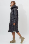 Купить Пальто утепленное женское зимние черного цвета 11373Ch, фото 12