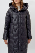 Купить Пальто утепленное женское зимние черного цвета 11373Ch, фото 14