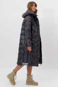 Купить Пальто утепленное женское зимние черного цвета 11373Ch, фото 4