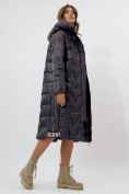 Купить Пальто утепленное женское зимние черного цвета 11373Ch, фото 8