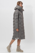 Купить Пальто утепленное женское зимние серого цвета 11373Sr, фото 13