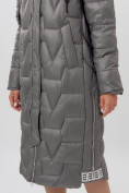 Купить Пальто утепленное женское зимние серого цвета 11373Sr, фото 16