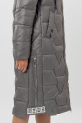 Купить Пальто утепленное женское зимние серого цвета 11373Sr, фото 17