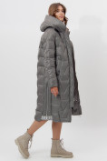 Купить Пальто утепленное женское зимние серого цвета 11373Sr, фото 4