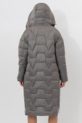Купить Пальто утепленное женское зимние серого цвета 11373Sr, фото 18