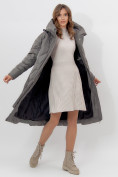 Купить Пальто утепленное женское зимние серого цвета 11373Sr, фото 6